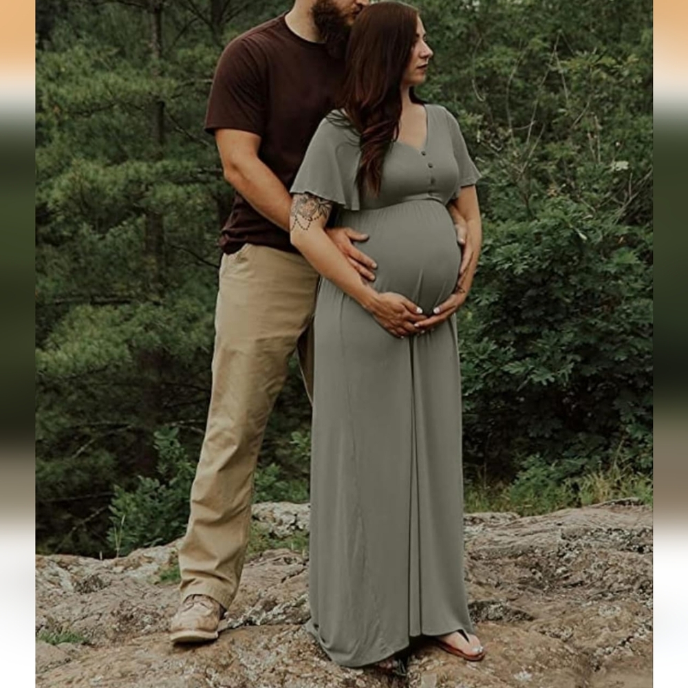 Peauty Fall Maternity Dresses for Women Maternity Photoshoot Dress Xxl